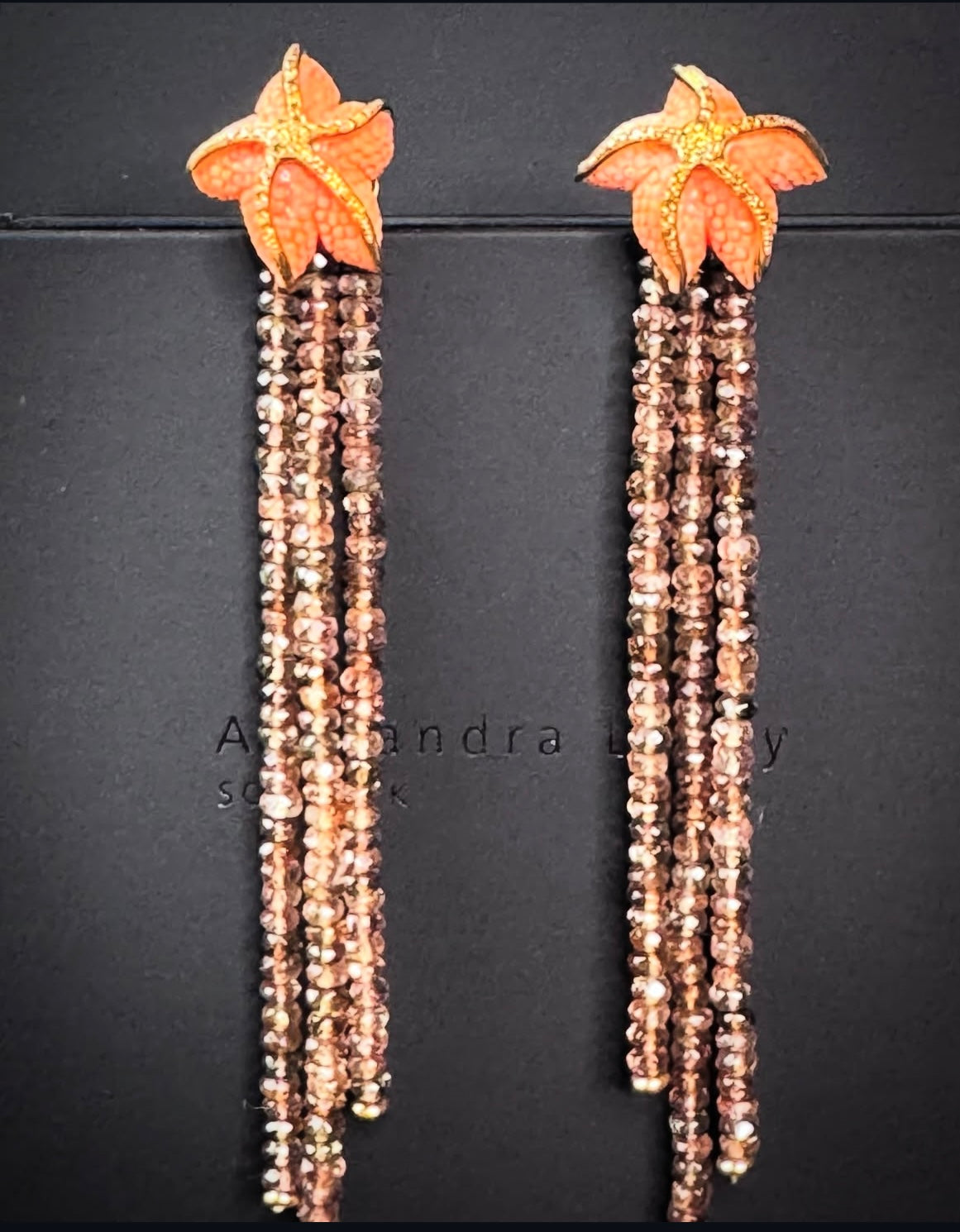 Ohrschmuck mit Koralle „Seesterne“