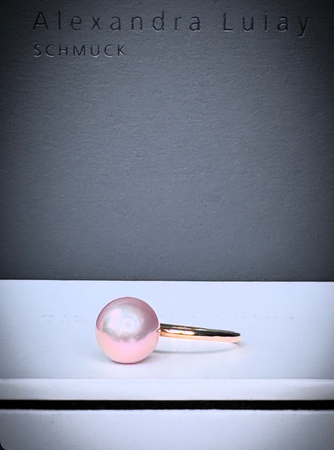 Ring mit rosa Ming Perle
