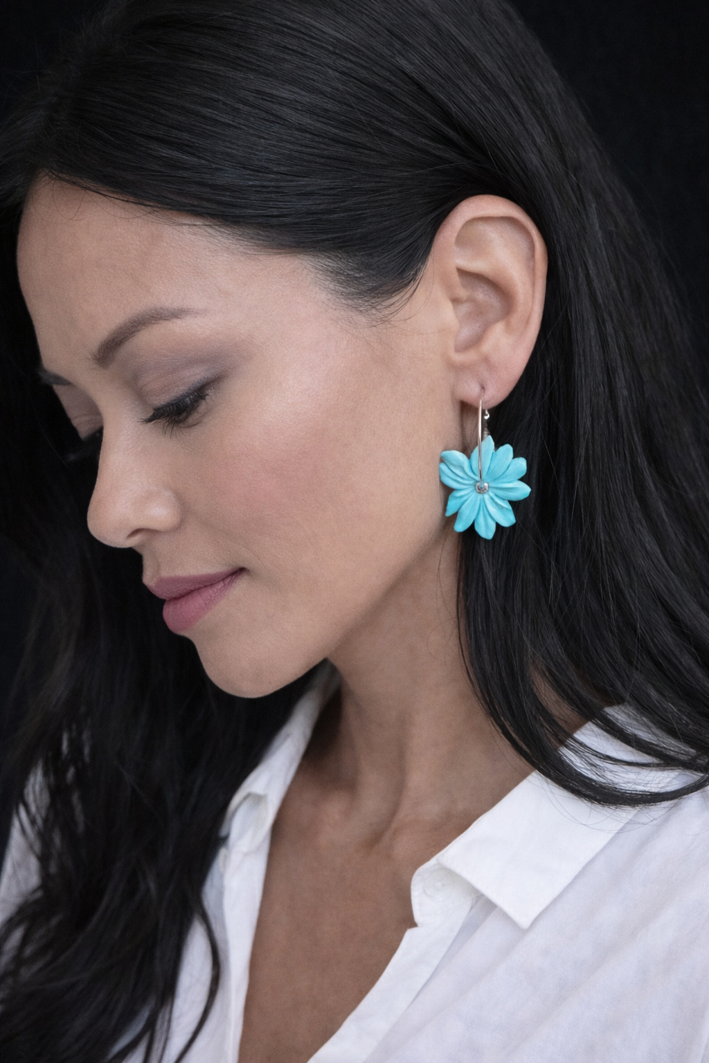 Ohrschmuck mit Türkisblüten