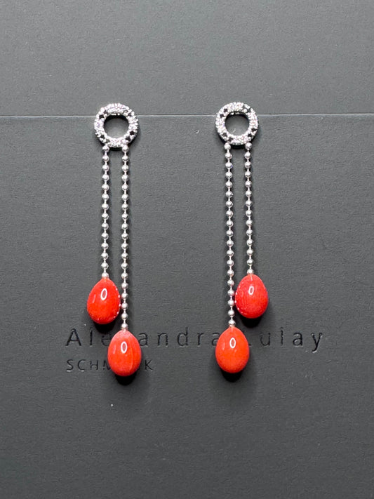 Ohrschmuck mit Koralle