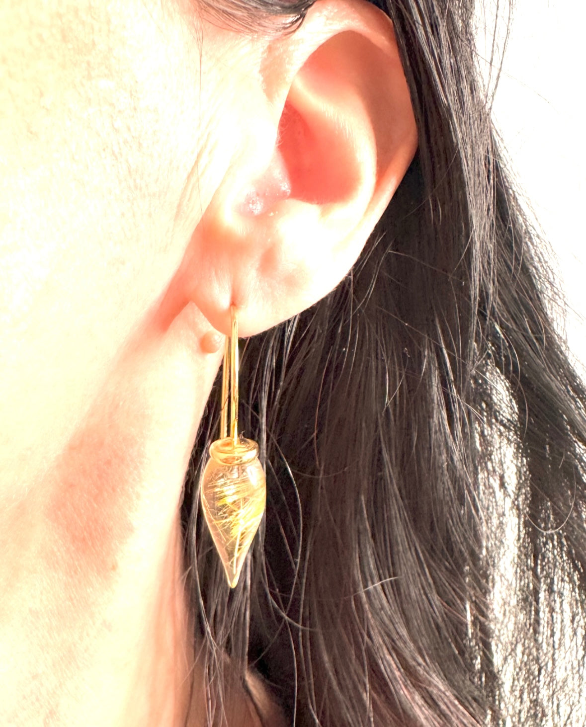 Ohrschmuck mit Rutilquarz