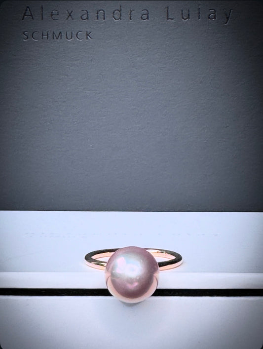 Ring mit rosa Ming Perle