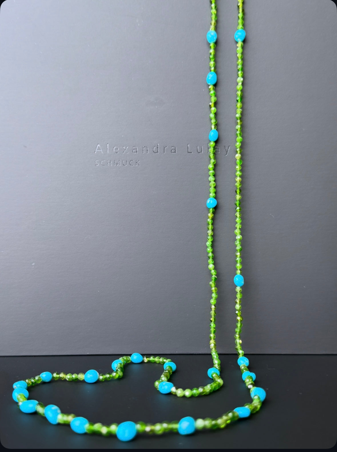 Halsschmuck mit Chromdiopsid