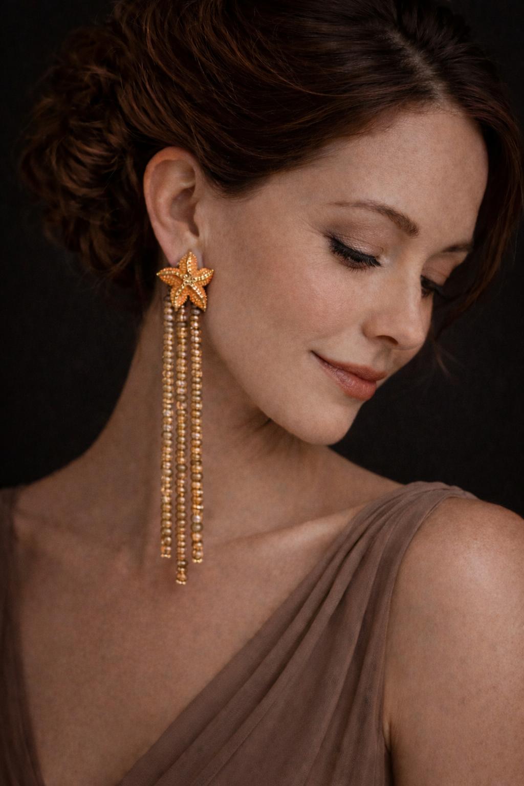 Ohrschmuck mit Koralle „Seesterne“